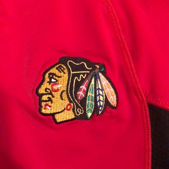 Red Blackhawks Light Zip-Up Jacket - Picture 2 of 5